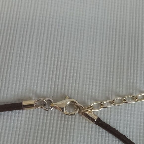 Gold Toned Plated 925 Round Peace Engraved Pendant Lightweight Fashion Necklace - Picture 9 of 10